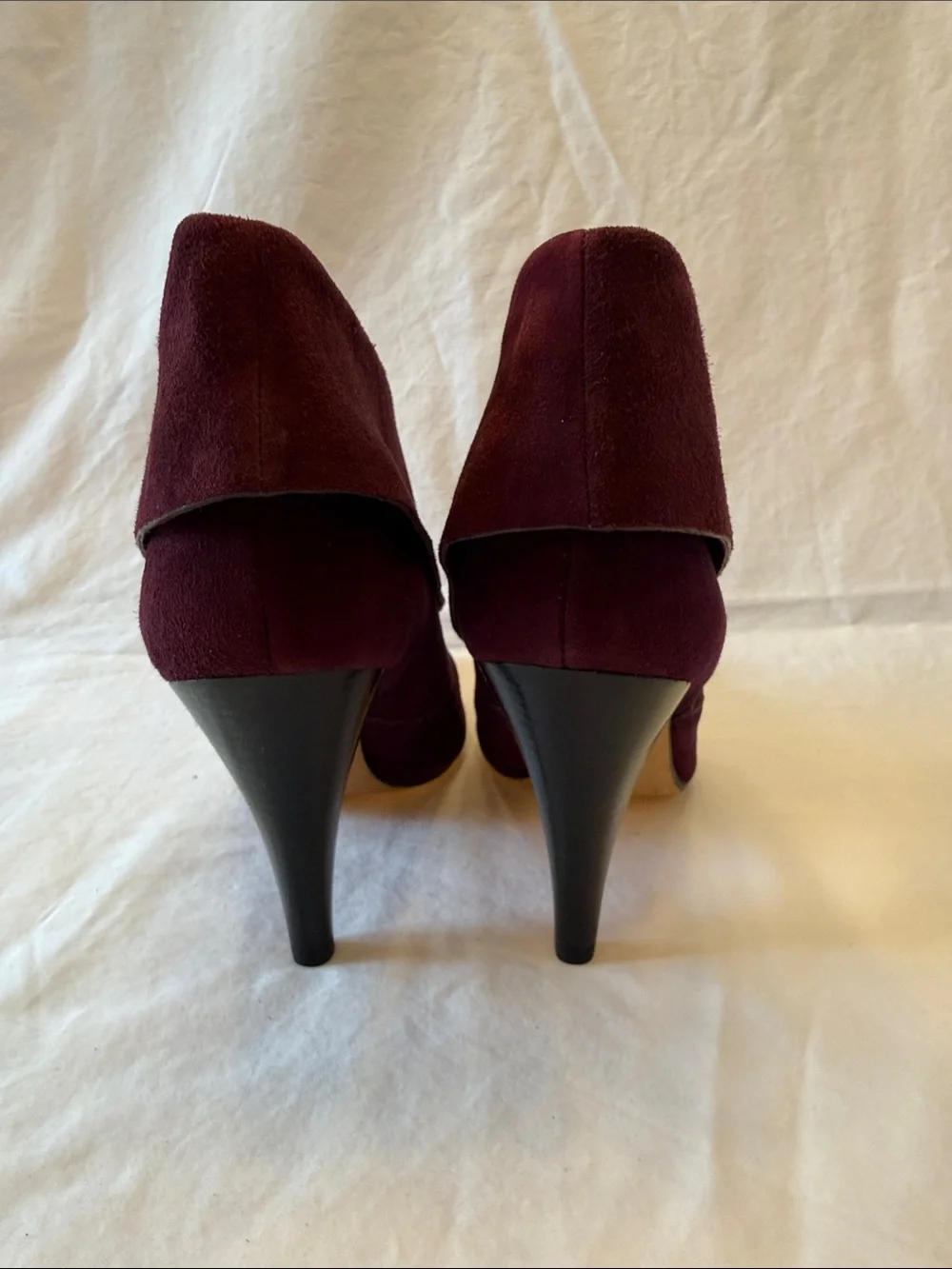 Via Spiga Women's Fold-Over Ankle Boots in Burgundy